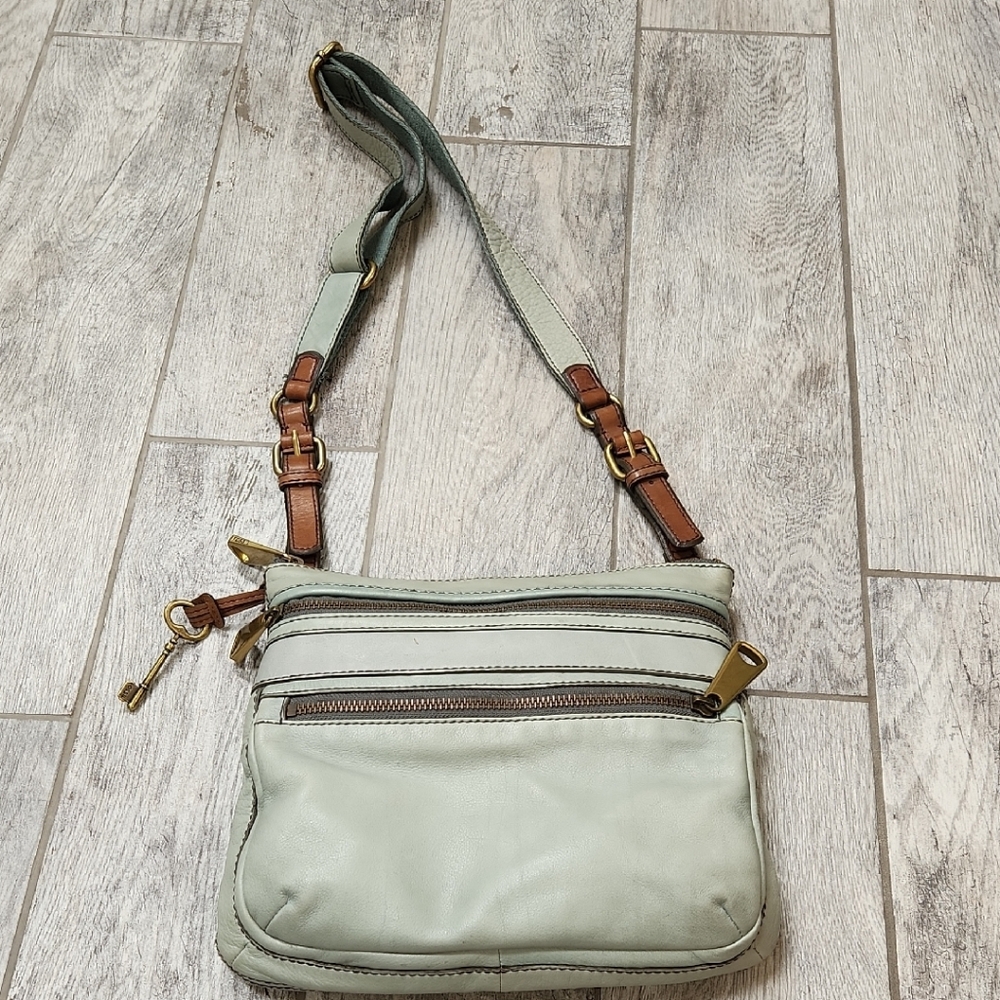Fossil Light Gray Crossbody Bag - image 1